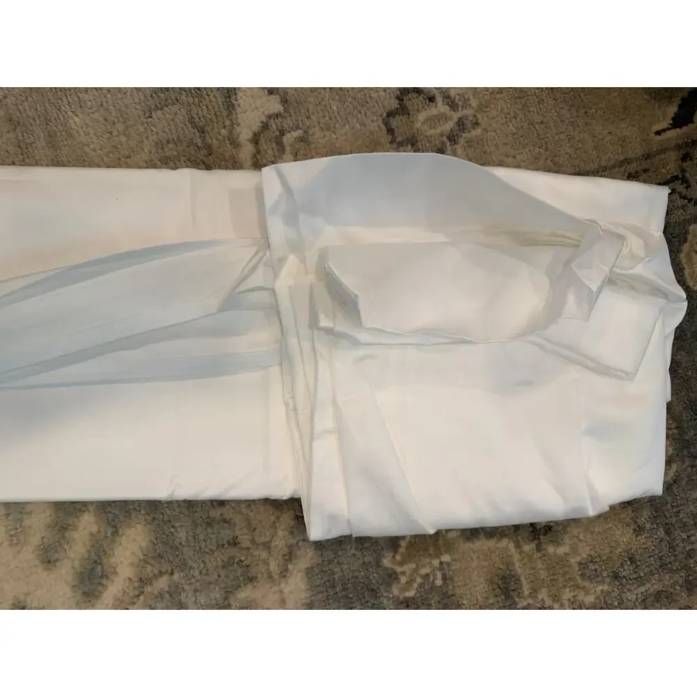 Nordstrom Rack 100% Cotton White King Size Flat Sheet & 2 Pillowcases NEW